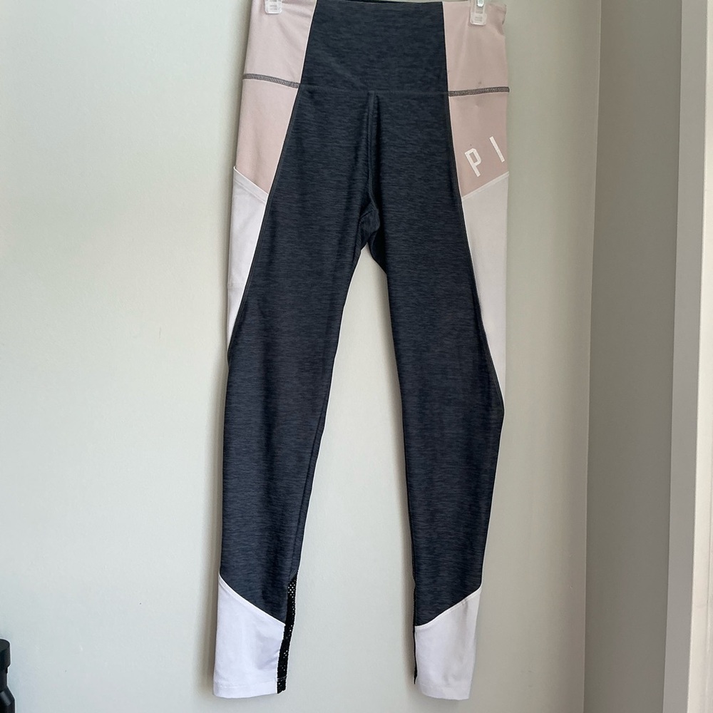 PINK Victoria’s Secret Leggings XS Colorblock Mesh High Rise Athletic